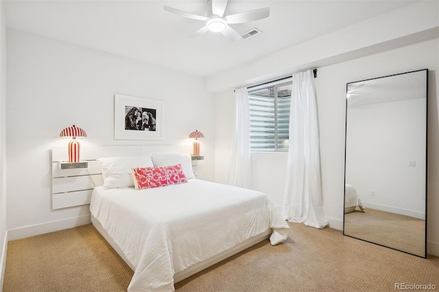 4958 Valentia Ct, Denver, CO 80238 - bedroom with carpet, baseboards, and a ceiling fan