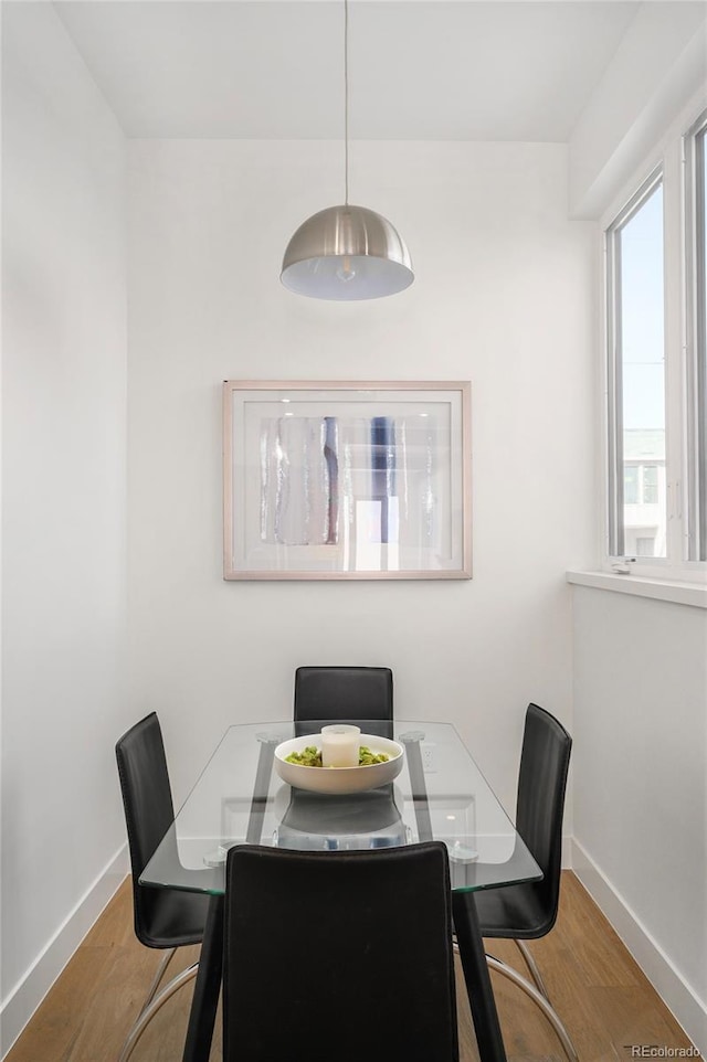 office area with light wood-type flooring