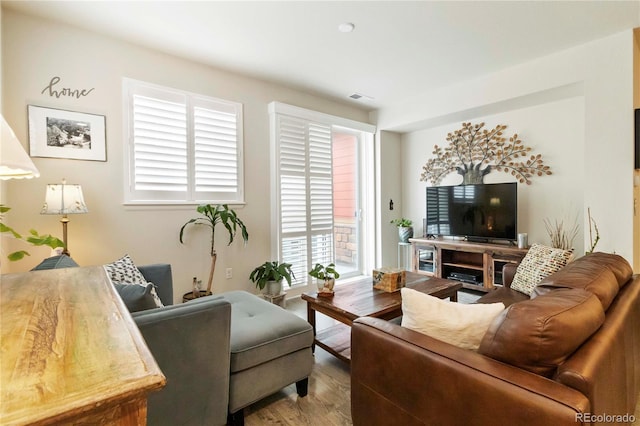 1640 Aspen Meadows Cir, Federal Heights, CO 80260 - living area with wood finished floors