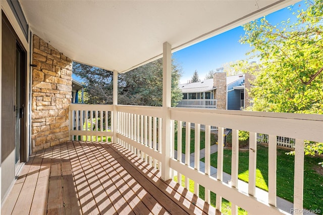 view of wooden terrace