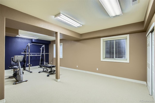 7355 Nile St, Arvada, CO 80007 - workout area featuring baseboards and carpet floors