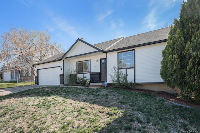 9712 Adams St, Thornton, CO 80229 - single story home with a garage, concrete driveway, and a front lawn