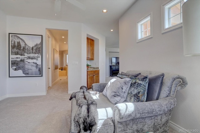 view of carpeted living room