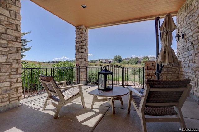 view of balcony