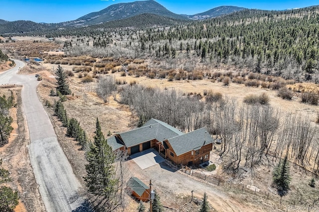 44 Forest Ridge Cir, Bailey, CO 80421 - view from above of property with a mountainous background
