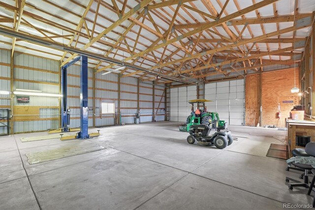 2845 Cherry Way, Parker, CO 80138 - garage with metal wall