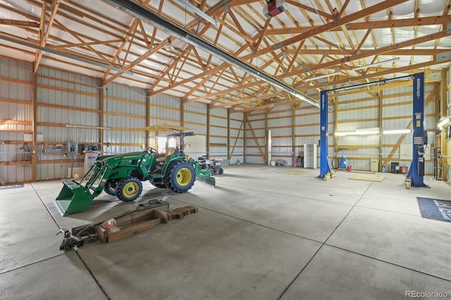 2845 Cherry Way, Parker, CO 80138 - garage featuring metal wall