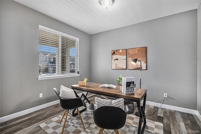 1011 White Leaf Cir, Castle Rock, CO 80108 - office space with baseboards and wood finished floors