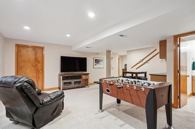 7354 S Robb St, Littleton, CO 80127 - playroom with light colored carpet, recessed lighting, and baseboards