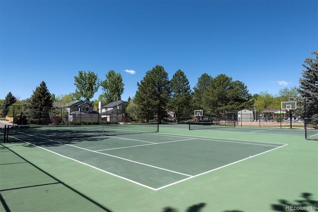 7354 S Robb St, Littleton, CO 80127 - view of tennis court with fence and community basketball court