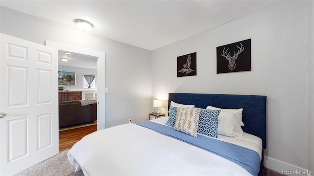 view of carpeted bedroom