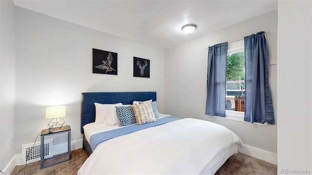 view of carpeted bedroom