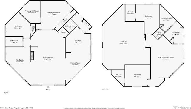 13540 Deer Ridge Way, Larkspur, CO 80118 - view of floor plan / room layout