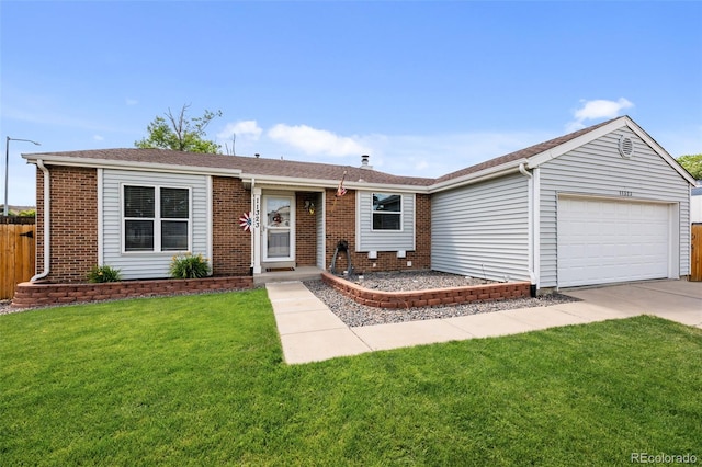 11323 Albion St, Thornton, CO 80233 - ranch-style house with an attached garage, driveway, and brick siding