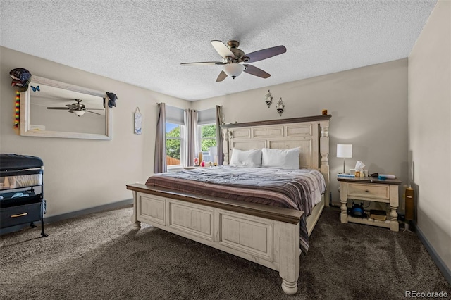 11323 Albion St, Thornton, CO 80233 - bedroom with carpet flooring, a textured ceiling, and a ceiling fan