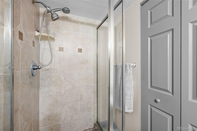 11323 Albion St, Thornton, CO 80233 - full bathroom featuring a shower stall and a textured ceiling