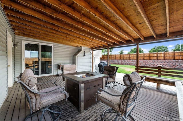 11323 Albion St, Thornton, CO 80233 - deck featuring an outdoor fire pit