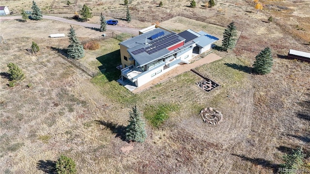 bird's eye view with a rural view