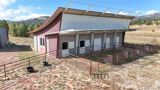 exterior space with a mountain view