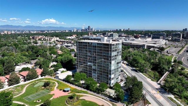 bird's eye view featuring a view of city