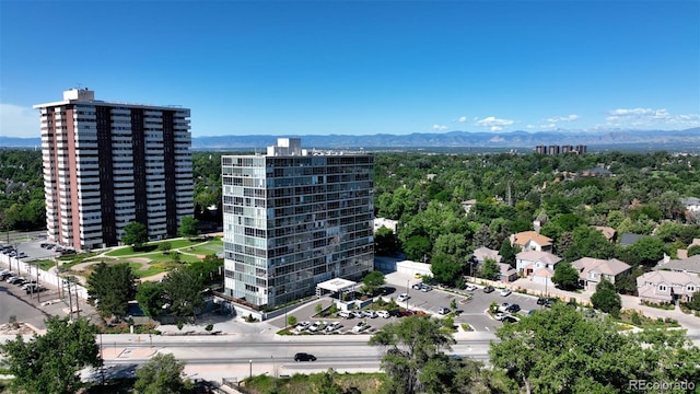 3100 E Cherry Creek Dr S Unit 307, Denver, CO 80209 - birds eye view of property featuring a mountain view