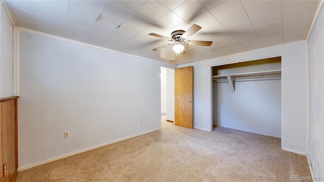 4420 Teller St, Wheat Ridge, CO 80033 - unfurnished bedroom with carpet flooring, a closet, and ceiling fan