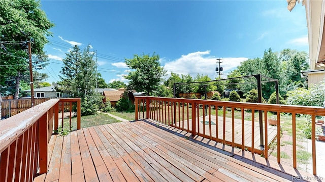 4420 Teller St, Wheat Ridge, CO 80033 - deck featuring a fenced backyard