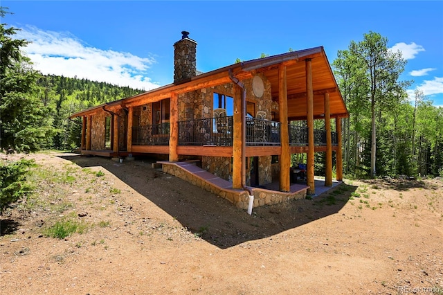 view of property's community with a wooden deck