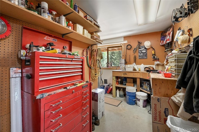 view of storage room