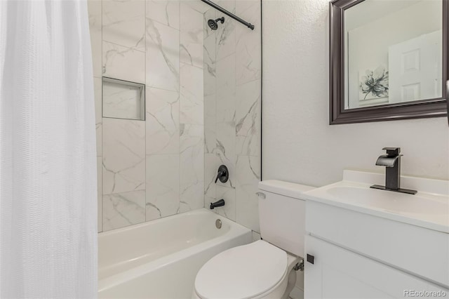 7752 Meade St, Westminster, CO 80030 - full bath featuring shower / bath combo, vanity, and toilet