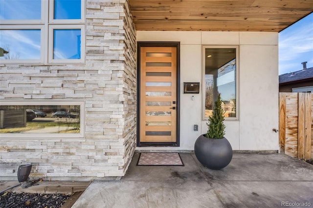 view of doorway to property