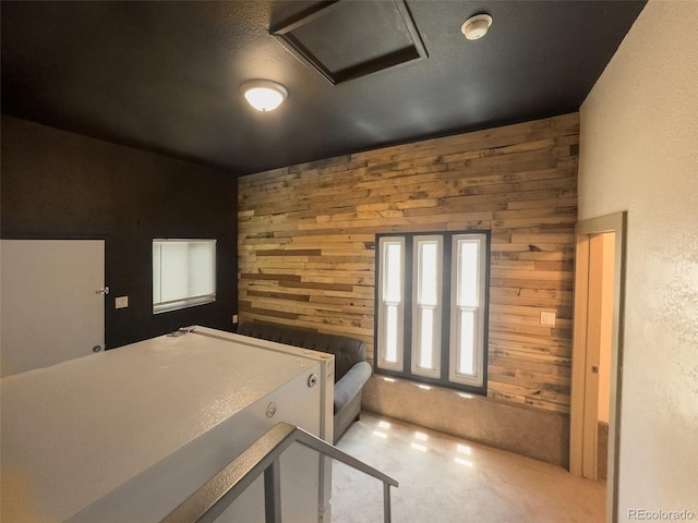 2114 N 21st St, Grand Junction, CO 81501 - interior space with wooden walls and attic access
