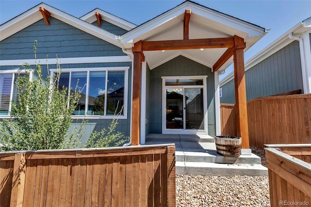 exterior space featuring fence