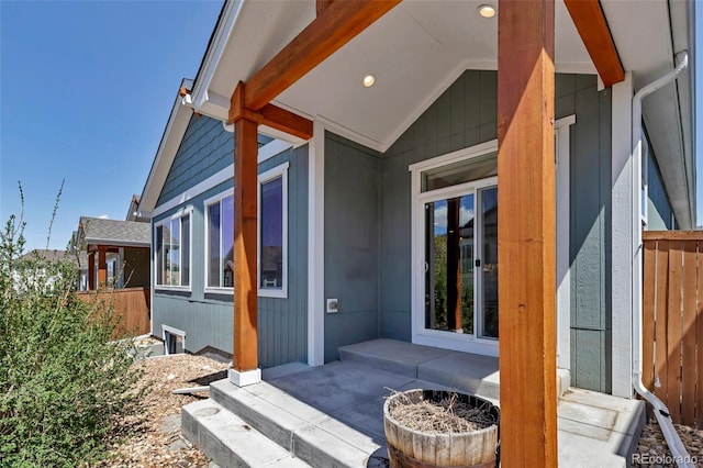 exterior space featuring fence
