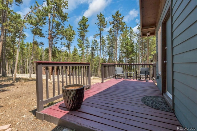 view of wooden terrace