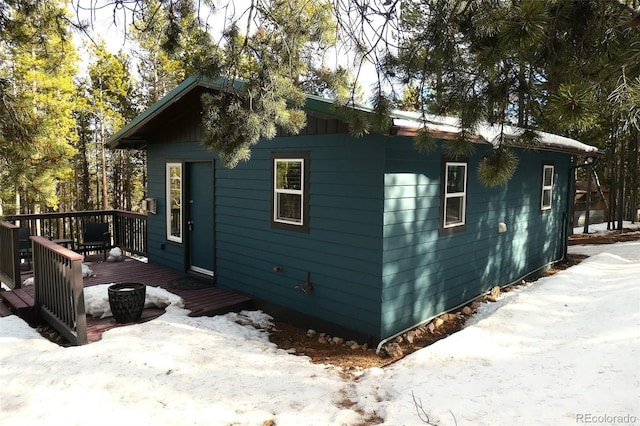 exterior space with a wooden deck