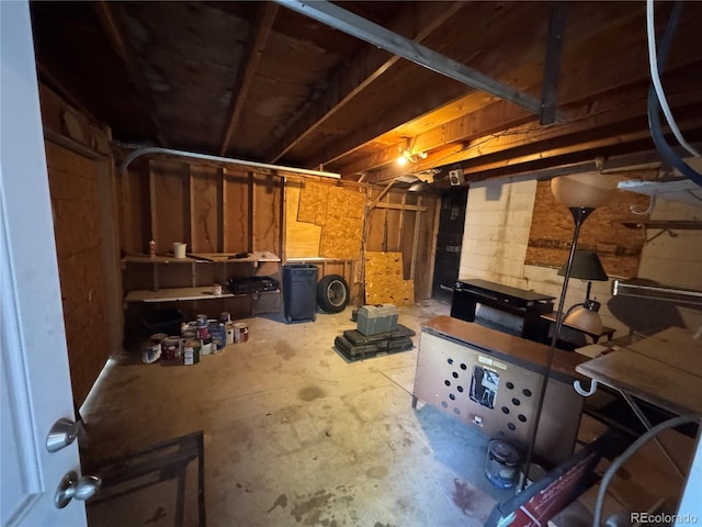 view of basement