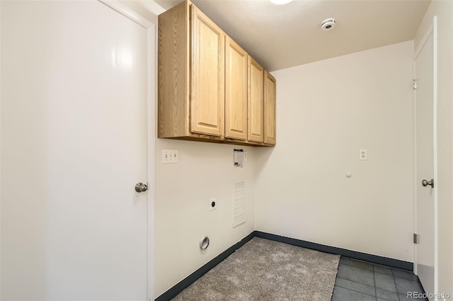 12454 Antelope Trl, Parker, CO 80138 - laundry room featuring electric dryer hookup and cabinet space