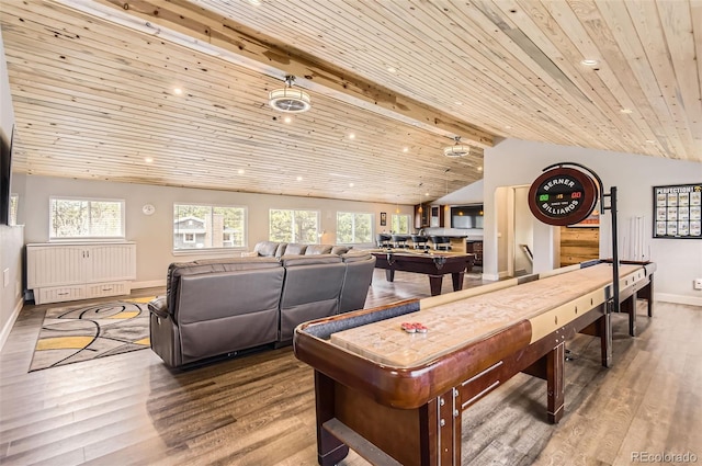 12454 Antelope Trl, Parker, CO 80138 - recreation room featuring wood finished floors, healthy amount of natural light, and pool table