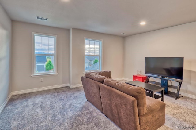 view of carpeted living room