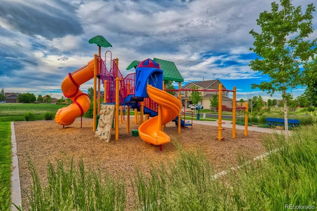 view of jungle gym