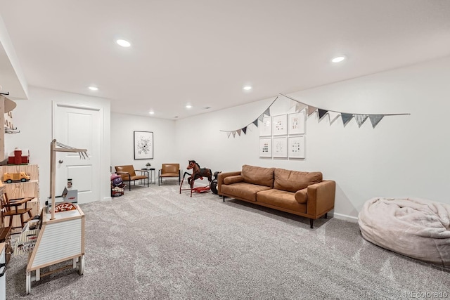 view of carpeted living room