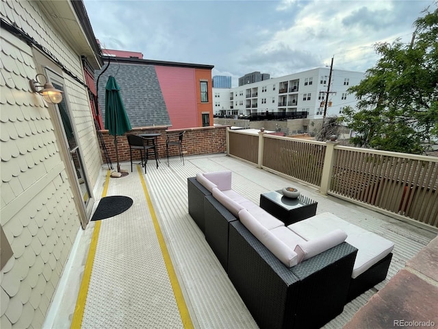 2335 Stout St, Denver, CO 80205 - view of patio featuring outdoor lounge area