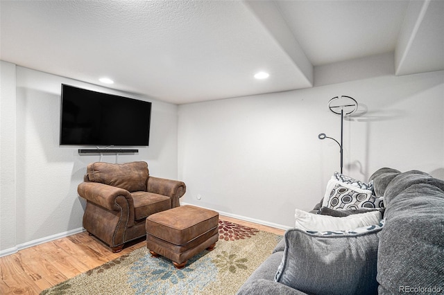 living room featuring hardwood / wood-style floors