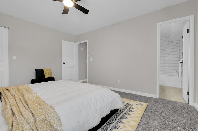 10150 Virginia Ave Unit 103, Denver, CO 80247 - carpeted bedroom featuring ceiling fan and ensuite bath