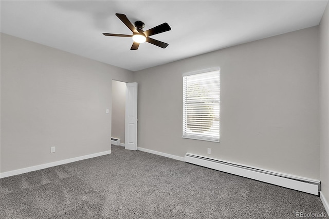 10150 Virginia Ave Unit 103, Denver, CO 80247 - carpeted spare room featuring a baseboard heating unit and a ceiling fan