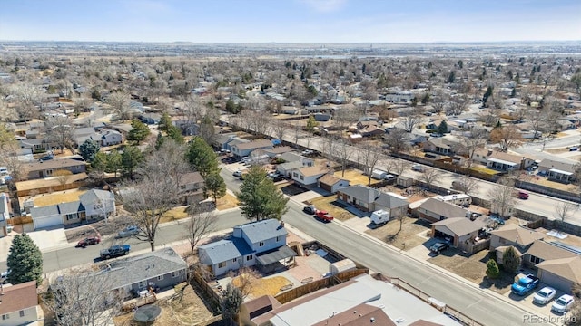 aerial view featuring a residential view