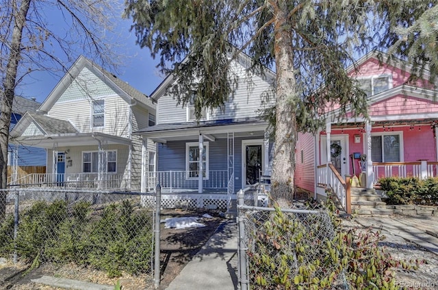 view of front of property with a porch