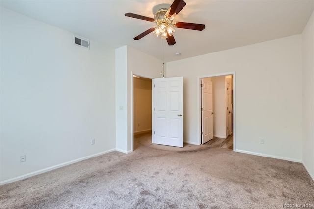 4222 S Blackhawk Cir Unit 6G, Aurora, CO 80014 - unfurnished bedroom with carpet, baseboards, and a ceiling fan