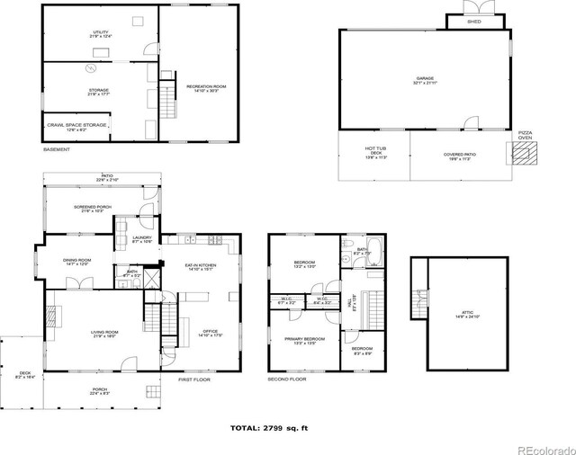 7835 Valley View St, Louviers, CO 80131 - floor plan / room layout